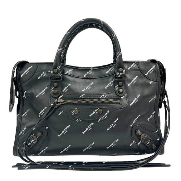 BALENCIAGA Black Leather Shoulder Bag - Picture 1 of 16